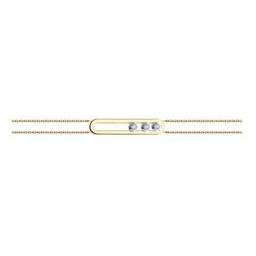 Браслет женский SOKOLOV из золота с фианитами Swarovski 81050039 р.18 в Московский Ювелирный Завод