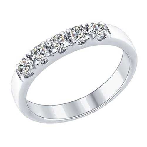 Кольцо женское SOKOLOV из серебра со Swarovski Zirconia 89010061 р.19.5 в Московский Ювелирный Завод
