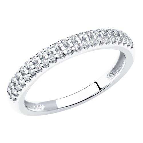 Серебряное кольцо женское с дорожкой фианитов SOKOLOV 94011536 р.18.5 в Московский Ювелирный Завод