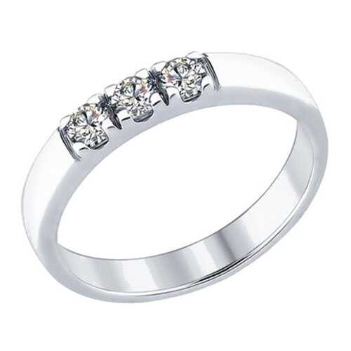 Кольцо женское SOKOLOV из серебра со Swarovski Zirconia 89010059 р.19 в Московский Ювелирный Завод