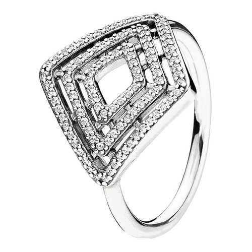Кольцо женское Геометрия PANDORA 196210CZ прозрачное р.16 в Московский Ювелирный Завод