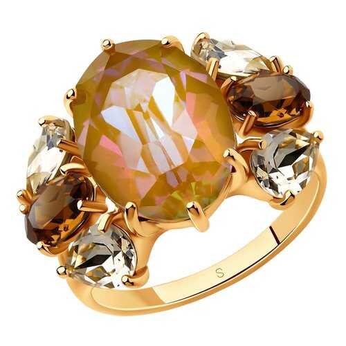 Кольцо женское SOKOLOV из серебра с кристаллами Swarovski 93010826 р.19 в Московский Ювелирный Завод