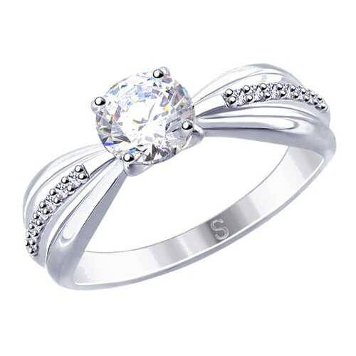 Кольцо женское SOKOLOV из серебра со Swarovski Zirconia 89010109 р.18 в Московский Ювелирный Завод