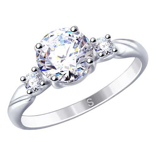 Кольцо женское SOKOLOV из серебра со Swarovski Zirconia 89010114 р.17.5 в Московский Ювелирный Завод