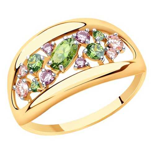 Кольцо женское SOKOLOV из золота с фианитами Swarovski 81010469 р.16.5 в Московский Ювелирный Завод