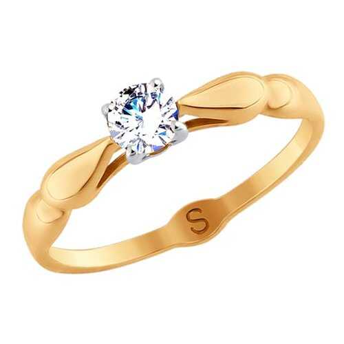 Кольцо женское SOKOLOV из золота со Swarovski Zirconia 81010363 р.18 в Московский Ювелирный Завод
