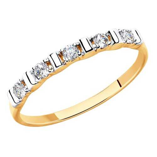 Кольцо женское SOKOLOV из золота со Swarovski Zirconia 81010415 р.15.5 в Московский Ювелирный Завод