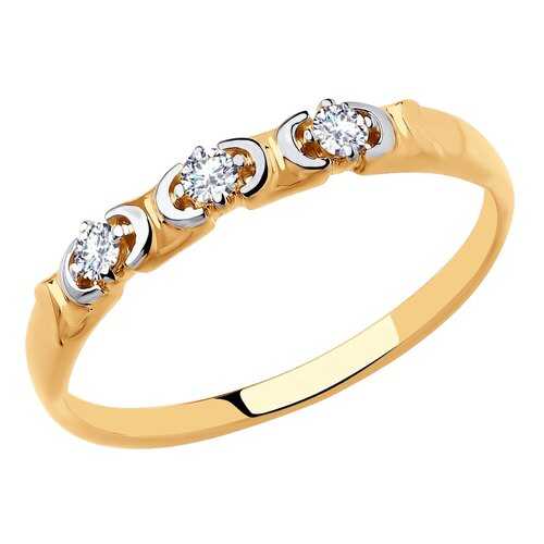 Кольцо женское SOKOLOV из золота со Swarovski Zirconia 81010430 р.17.5 в Московский Ювелирный Завод