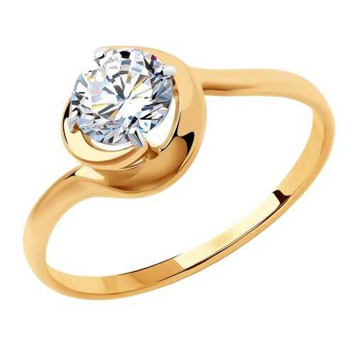 Кольцо женское SOKOLOV из золота со Swarovski Zirconia 81010451 р.18 в Московский Ювелирный Завод
