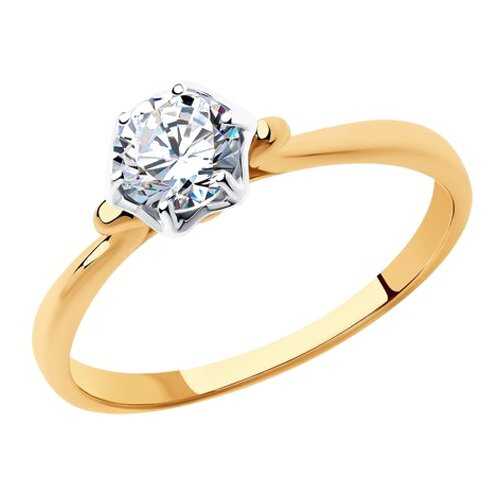 Кольцо женское SOKOLOV из золота со Swarovski Zirconia 81010454 р.18.5 в Московский Ювелирный Завод