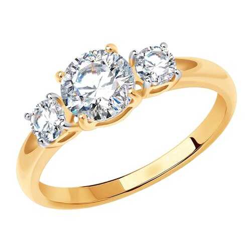 Помолвочное кольцо женское со Swarovski Zirconia SOKOLOV 81010186 р.16 в Московский Ювелирный Завод