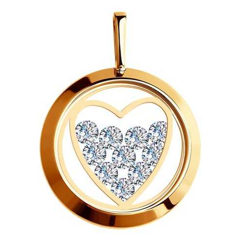 Подвеска SOKOLOV из золота со Swarovski Zirconia и минеральным стеклом 035189 в Московский Ювелирный Завод