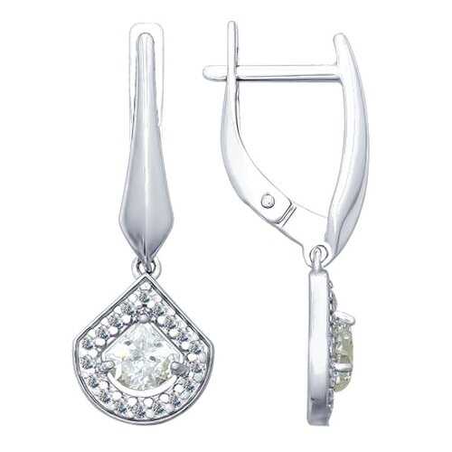 Серьги SOKOLOV из серебра со Swarovski Zirconia 89020092 в Московский Ювелирный Завод