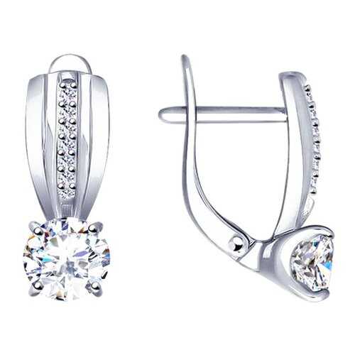 Серьги SOKOLOV из серебра со Swarovski Zirconia 89020101 в Московский Ювелирный Завод