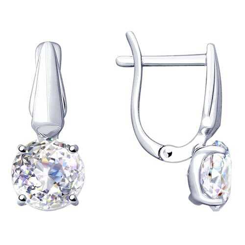 Серьги SOKOLOV из серебра со Swarovski Zirconia 89020110 в Московский Ювелирный Завод