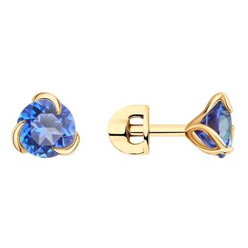 Серьги SOKOLOV из золота с топазами Swarovski 727013 в Московский Ювелирный Завод