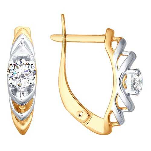 Серьги SOKOLOV из золота со Swarovski Zirconia 81020359 в Московский Ювелирный Завод