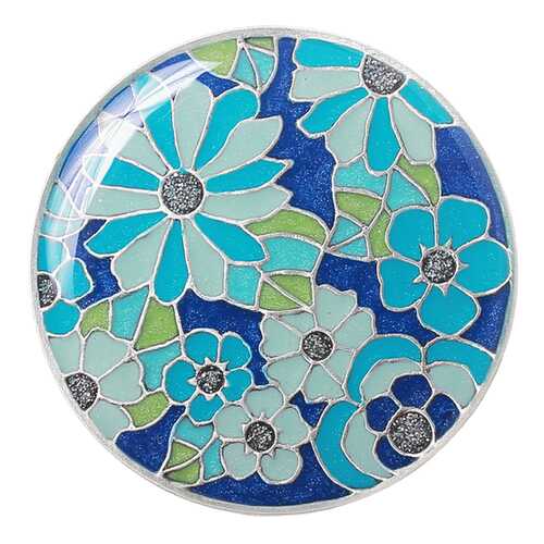 Брошь женская Clara Bijoux F75397-7 синяя в Московский Ювелирный Завод
