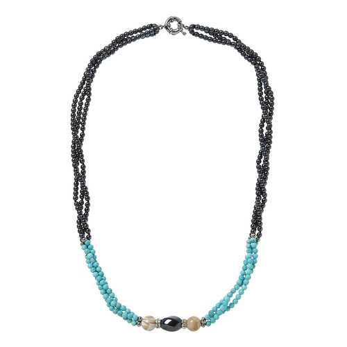 Бусы женские My-bijou 303-1035 серые/голубые/бежевые в Московский Ювелирный Завод