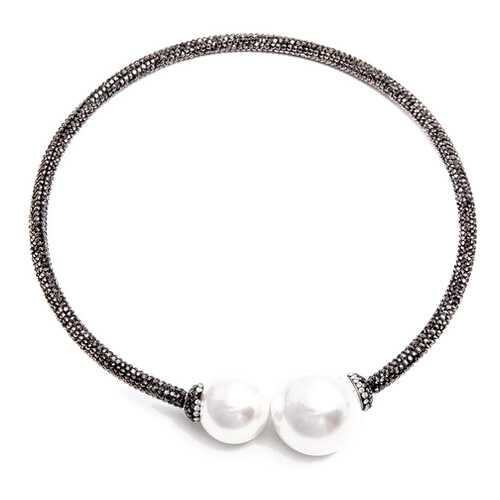 Колье женское Asavi Jewel NC901017 серебристое/белое в Московский Ювелирный Завод