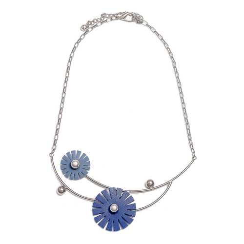 Колье женское Boho Chic NC904011 серебристое/синее в Московский Ювелирный Завод