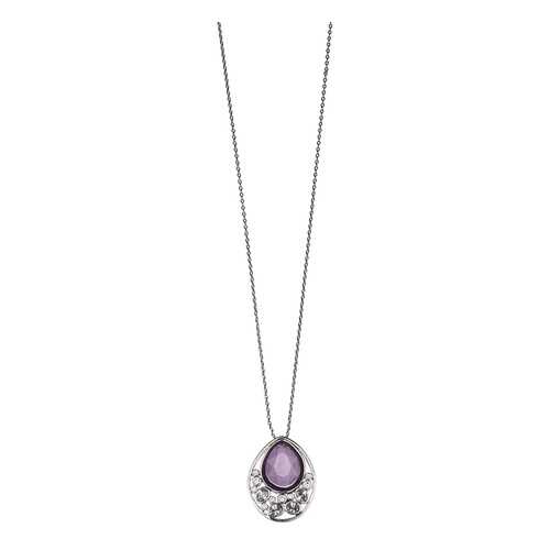 Колье женское Fiore Luna 16A21NK002XM08 серебристое/фиолетовое в Московский Ювелирный Завод