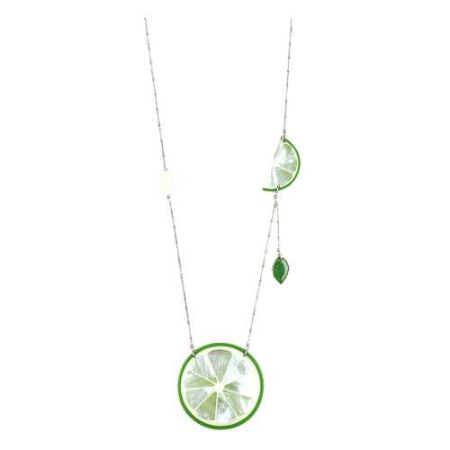 Колье женское Nature Bijoux NB20.1-15-41211 зеленое/серебристое в Московский Ювелирный Завод