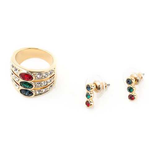 Комплект женский (серьги, кольцо) BIJOUX ANNABELLE 113434 золотистый в Московский Ювелирный Завод