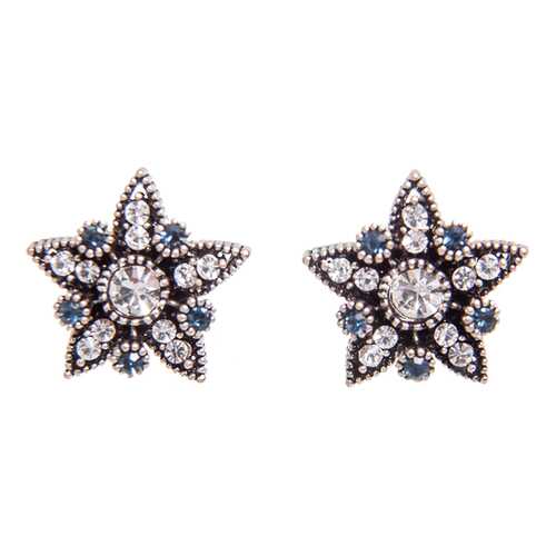 Серьги Asavi Jewel ER808122 серебристые, синие в Московский Ювелирный Завод