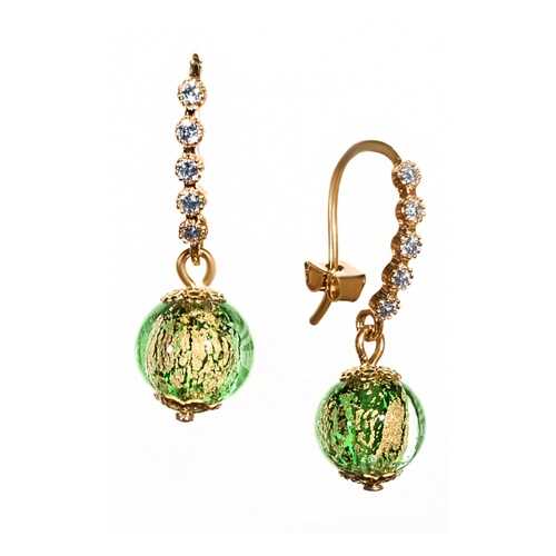 Серьги Bottega Murano 09044347 зеленые в Московский Ювелирный Завод