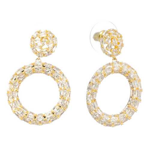 Серьги Corona Style B005E1128543 золотистые в Московский Ювелирный Завод
