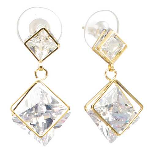 Серьги Corona Style B005E1129088 золотистые в Московский Ювелирный Завод