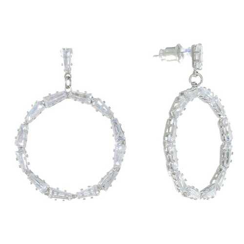 Серьги Corona Style B006E0011054 серебристые в Московский Ювелирный Завод