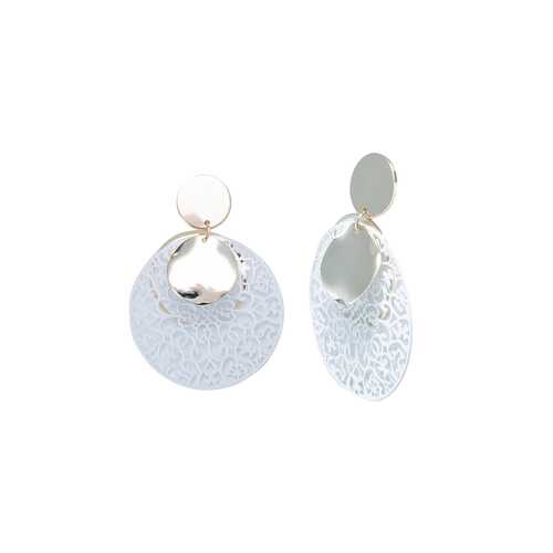 Серьги Corona style B006EEP03352-WHITE в Московский Ювелирный Завод