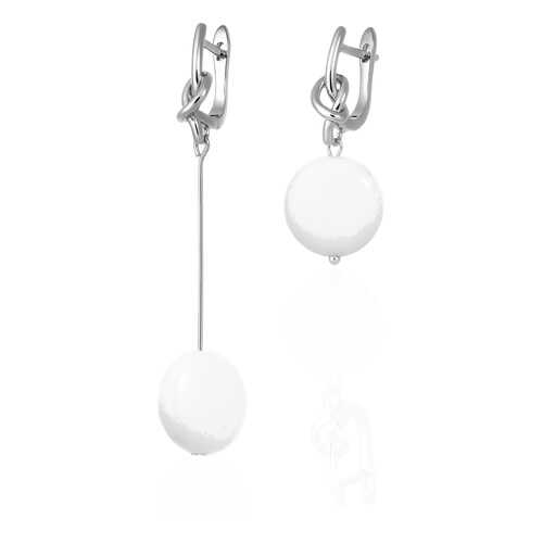 Серьги Lattrice 54666129 белые в Московский Ювелирный Завод