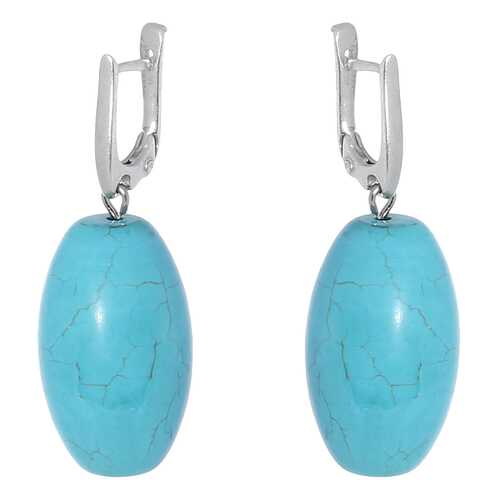 Серьги My-bijou Бочонки бирюза 4,3 см в Московский Ювелирный Завод
