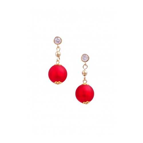 Серьги Perla Appeso Matt 09030733 красные в Московский Ювелирный Завод