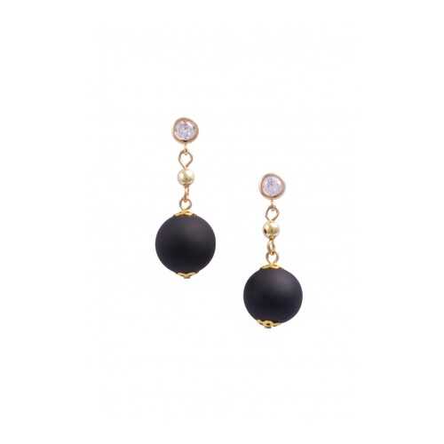 Серьги Perla Appeso Matt 9030733064 черные в Московский Ювелирный Завод
