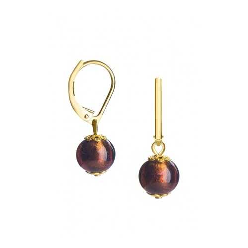 Серьги Perla Piccolo Oro 09030604 коричневые в Московский Ювелирный Завод