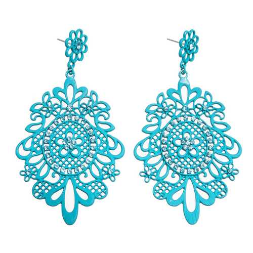Серьги женские Asavi Jewel ER604032 голубые в Московский Ювелирный Завод