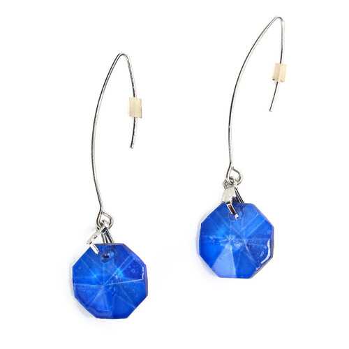 Серьги женские Diva 10489833 голубые в Московский Ювелирный Завод