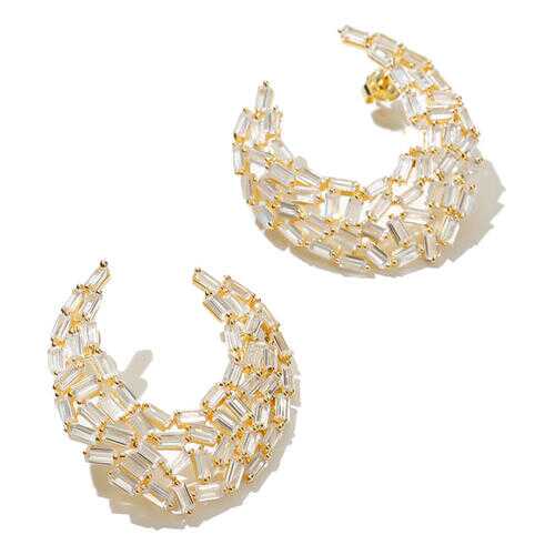 Серьги женские EXCLAIM 037G2770E золотистые в Московский Ювелирный Завод