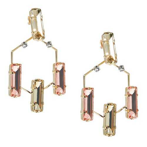 Серьги женские Herald Percy 21826 золотистые в Московский Ювелирный Завод