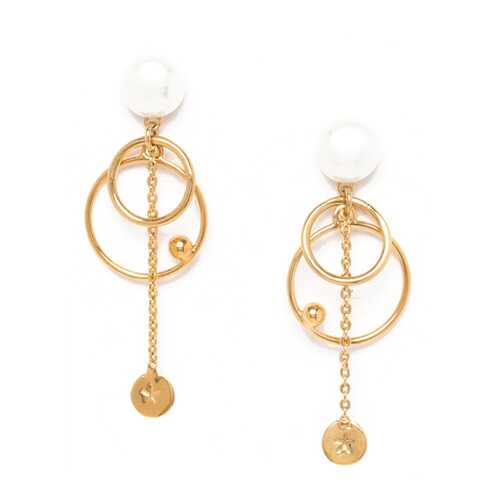 Серьги женские ORI TAO OT-12-29140 золотистые в Московский Ювелирный Завод