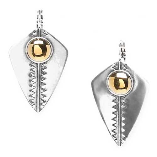 Серьги женские ORI TAO OT-12-29251 серебристые/золотистые в Московский Ювелирный Завод
